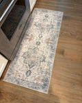 GEMINO Light Taupe Brown 2x5 washable runner rug in a kitchen